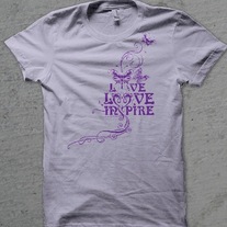 Women's Lavender LIVE LOVE INSPIRE T-Shirt