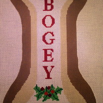 Dog Bone Stocking (with your dog's name) on 13 Mesh