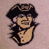 George Washington University Colonials Ornament Canvas on 18 Mesh