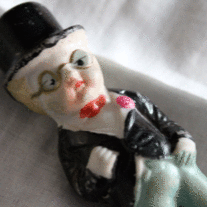 Vintage Miniature Bisque Groom Doll