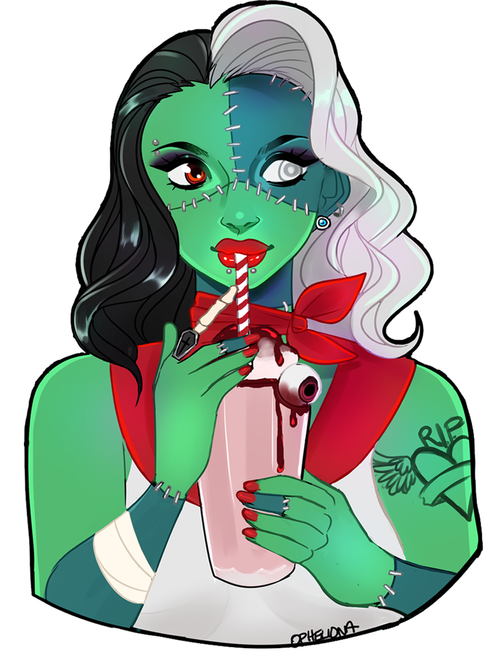 Zombie Monster Girl Sticker Art By Opheliona Online Store Powered By Storenvy
