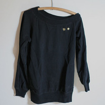 Off-Shoulder Black Pullover by Triple Five Soul