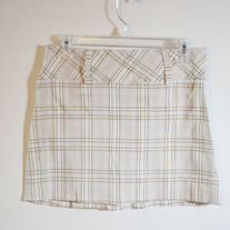 Tan Plaid Skirt