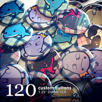 120 custom buttons