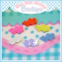 Tiny Treat Hair Clip - Heart Duo