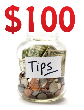 $100 Tip