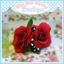 Flower Barrette - Red Rose PROTOTYPE