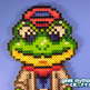 Slippy Toad Nintendo Starfox Perler Bead Sprite - Thumbnail 3