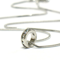 Small Crystal Circle Necklace