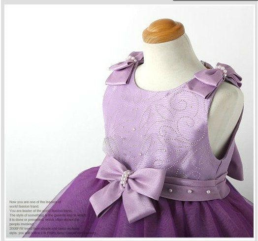 Toddler Purple Holiday Party Dress - Thumbnail 3