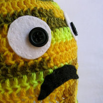 Dwight - Hand Crocheted My Little Monster Baby Hat