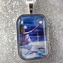 Pregnancy Keepsake Necklace ~ 24" Sterling Silver Chain ~ 'Starry Starry Night'