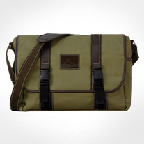 Waxed Canvas Messenger Bag for Laptop-Khaki 								 								 	 Waxed Canvas Messenger Bag for Laptop-Khaki
