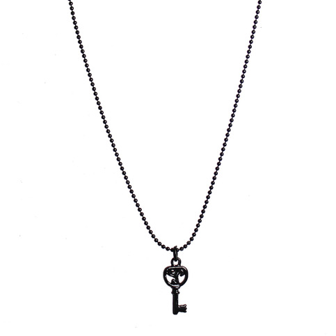 Black Logo Key Necklace
