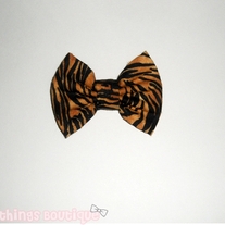 Orange Zebra Bow
