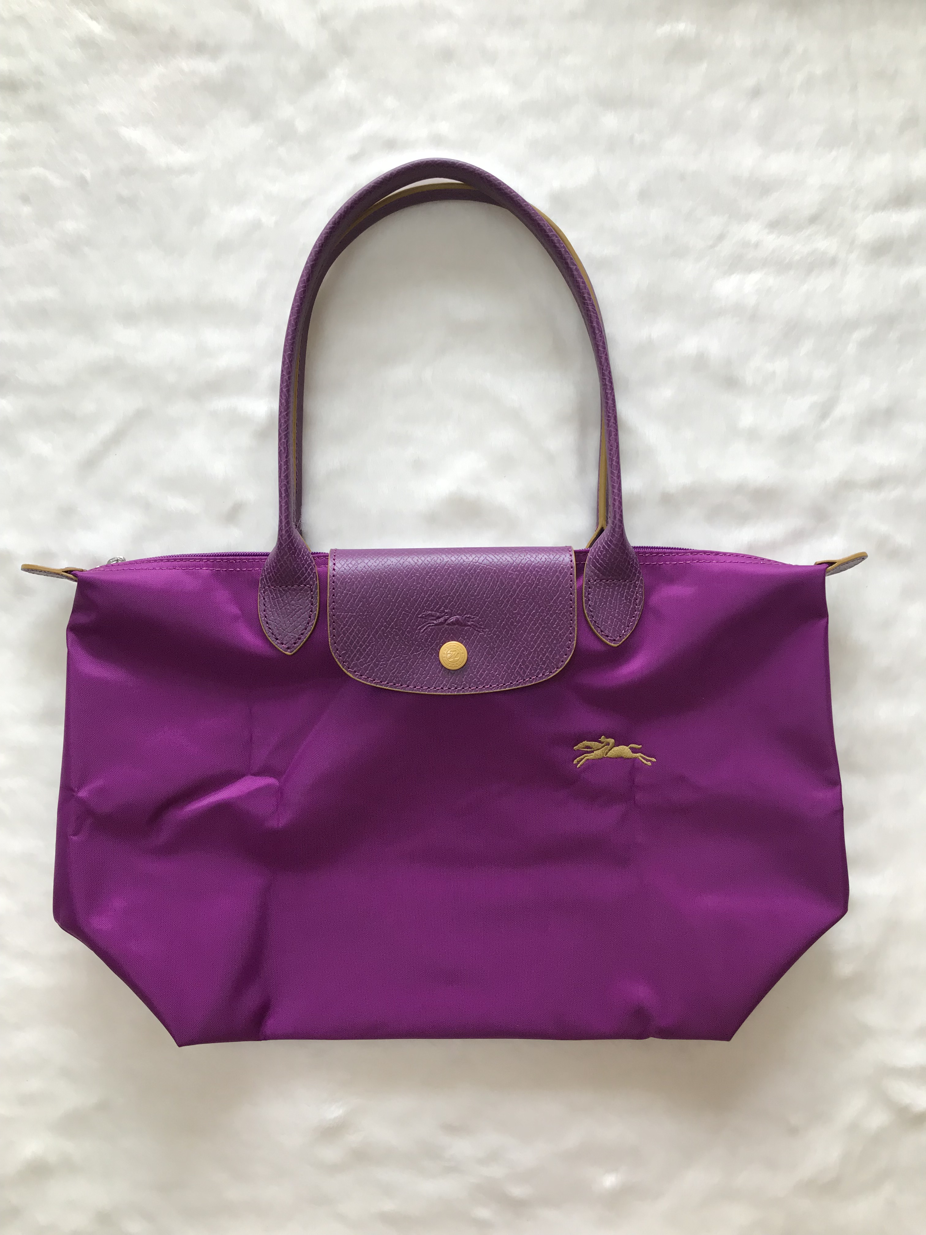 France Made Longchamp Le Pliage Club Collection Horse Embroidery Small