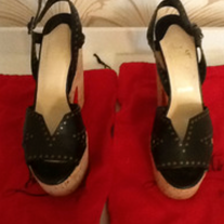 Christian Louboutin Cork Heel Sandals SZ 10