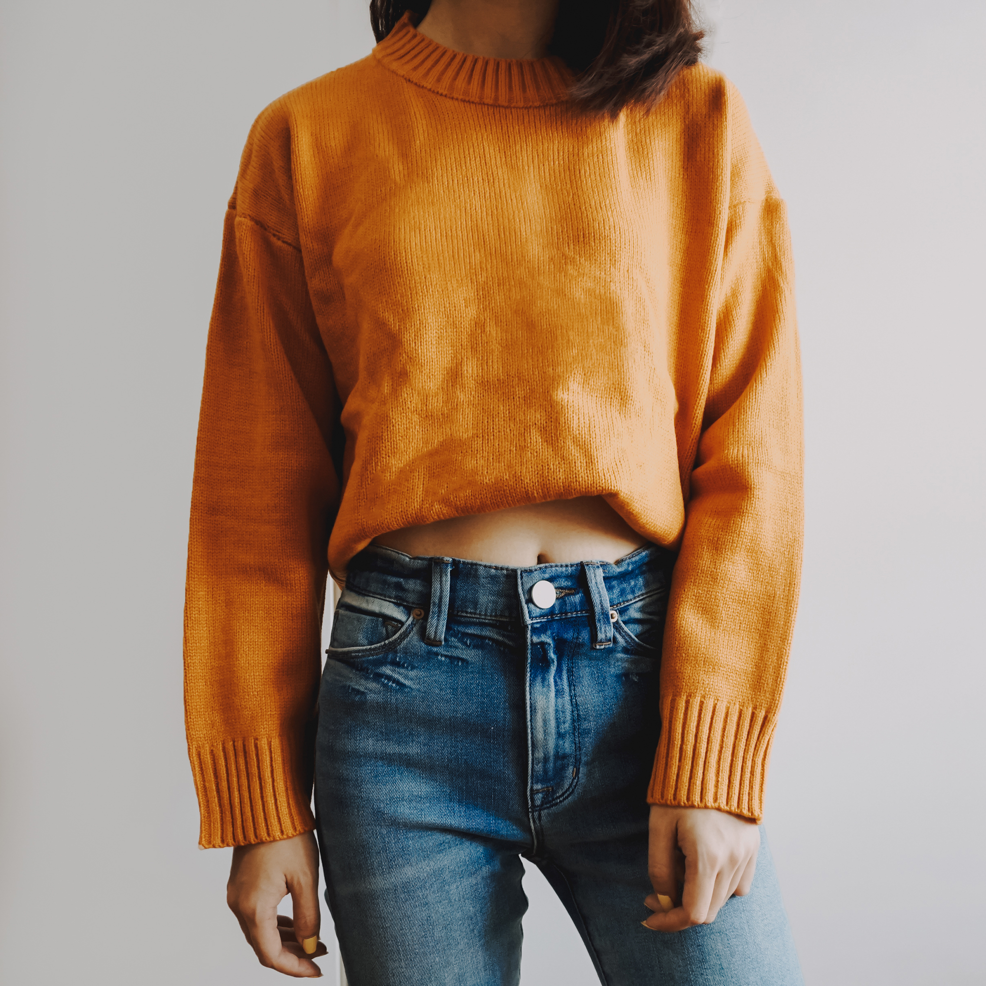 Basic Knitted Sweater (Burnt Orange) Â· Megoosta Fashion Â· Free shipping worldwide on all orders