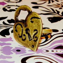 Heart on Lockdown Ring