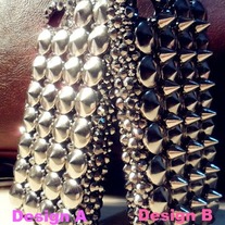 New Cool Punk Metal Rivets And All Crystals iPhone 4/4S Case (#690)
