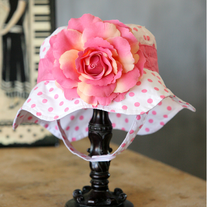 Fancy That Hat: White with Pink Polka Dots