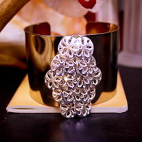 Oceanic Cascade Goldtone Cuff Bracelet