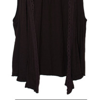ANA by JCPenney Brown Vintage Inspired Vest with Eyelet Trim 3x