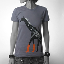 Women's Fashionista Giraffe - Grey