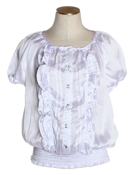 sheer blouse with rhinestones