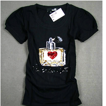Moschino Women's"Perfume bottles" Shirt Sz. S Black