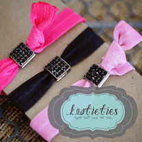crystal square {knotieties} : jetblack/gunmetal