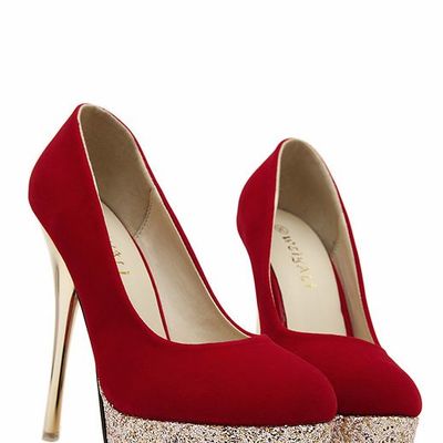 Gorgeous red high heels fashion shoes f8769