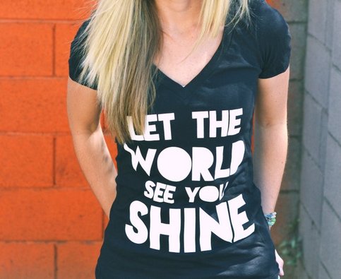 Let The World See You Shine V-Neck
