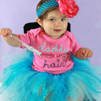 DADDY DID MY HAIR Onesie and Tutu Skirt Outfit Set 2 pcs 