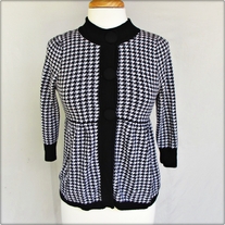 Short Skirted Houndstooth Sweater