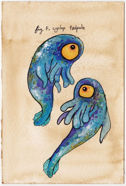 Cyclop Tadpoles Postcard