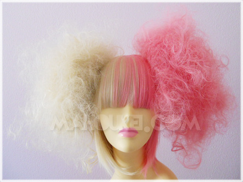 "Cotton Candy" Two-Tone Split Pink / Blonde Sweet Lolita Wig Set