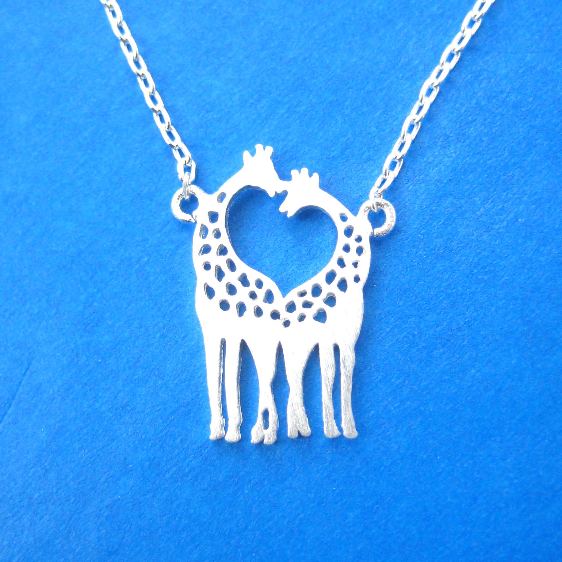 Mother and Baby Giraffe Shaped Animal Charm Bracelet in Silver · DOTOLY Animal Jewelry · The