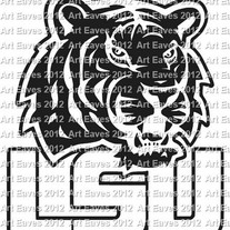 LSU Tiger Vinyl Decal