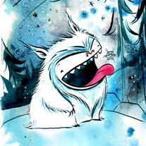 yeti sno-vok 8.5x11 archival print