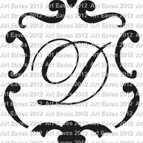 Fancy Frame Monogram Vinyl Decal