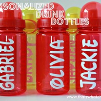 Water Bottle Vinyl Names