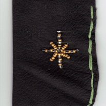 Dream Pouch! Real Leather hand stitched & beaded 