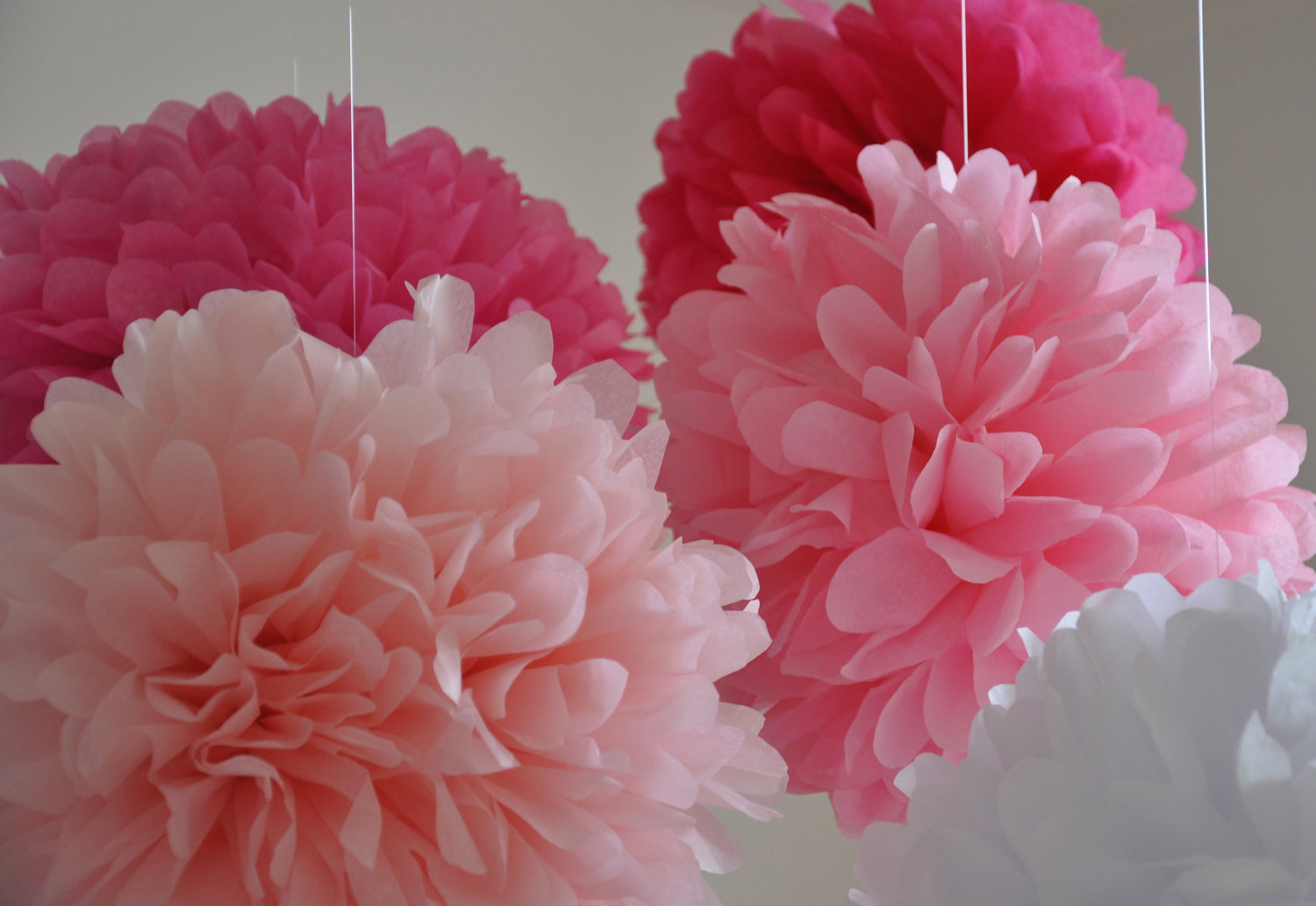 Paper Poms Lanterns Baby Mobile Nursery Decor on Storenvy