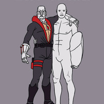 Silver Surfer and Destro are best friends, 5x7 print