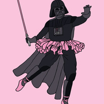 Darth Vader doing Ballet, 5x7 print