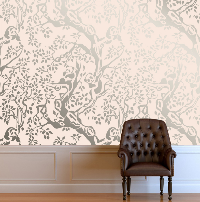 panda bears on the tree forest branches kids room decor designer panda bears on the tree forest branches kids room decor designer