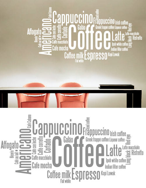 Vinyl Text Wall Cafeteria Sticker Coffee Decal on Storenvy
