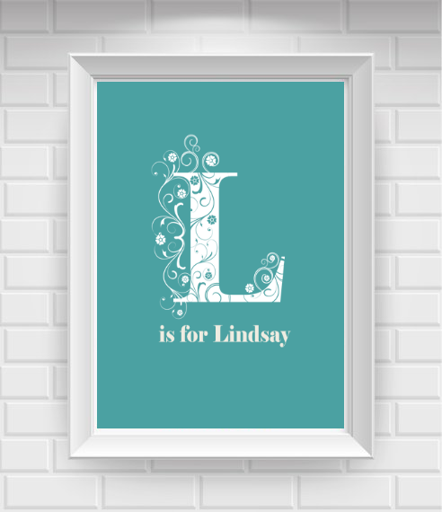 nursery initials wall art
