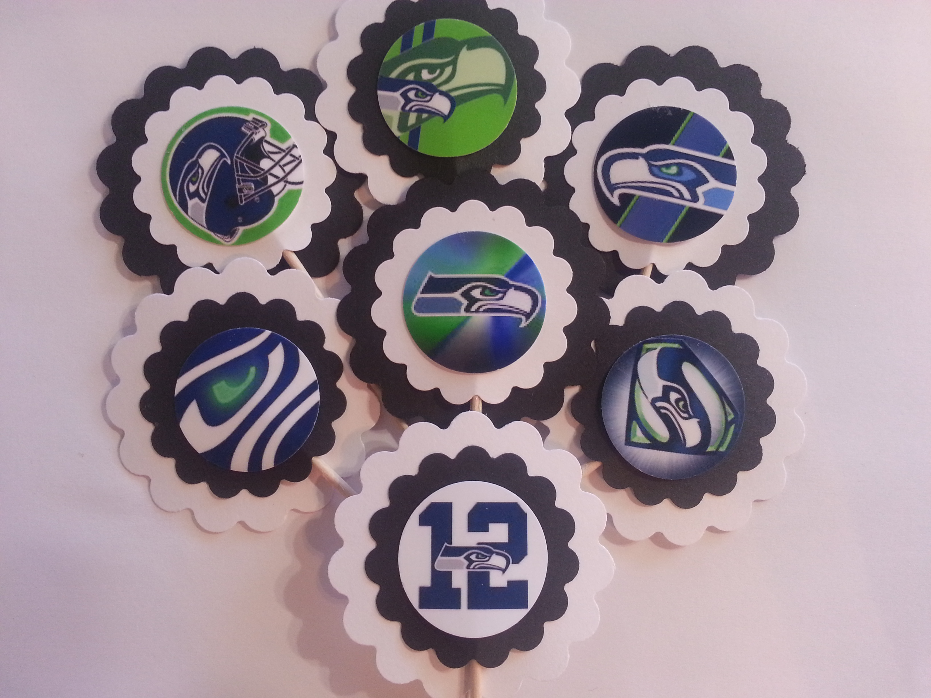 Party Supplies 2 Nfl Oakland Raiders Cupcake Toppers Pick Your